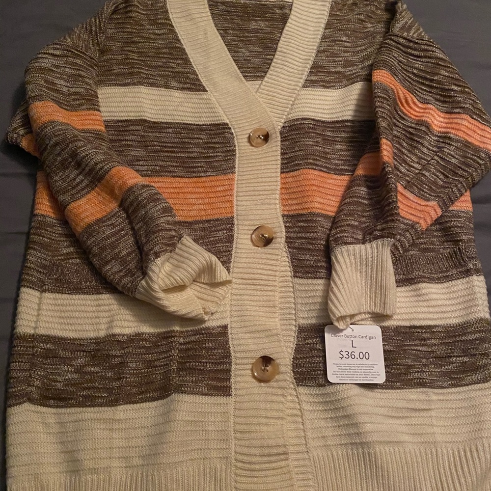 Clover button sweater cardigan